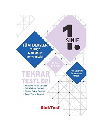 1.Sınıf Bloktest Tüm Dersler Tekrar Testleri