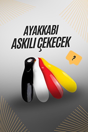 20 Cm Askılı Ayakkabı Çekeceği Uzun Plastik Kerata Beyaz Ayakkabı Çekeceği, Kerata