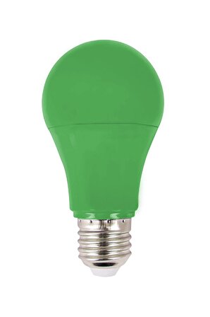 Yeşil Renkli Led Ampul Pilli 5 Watt E27 Duy