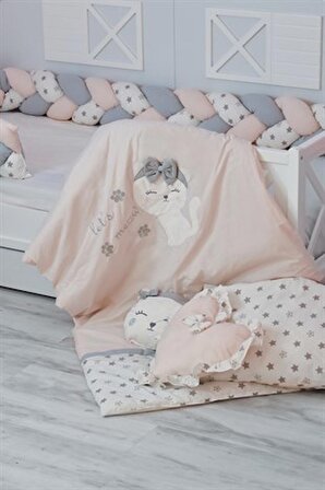 Bibaby Kız Bebek Cute Cat Saç Örgü Mobilya Uyku Montessori Set