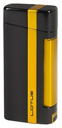 Lotus 5450 Yellow & Black 3 Torch Puro Çakmağı Delicili
