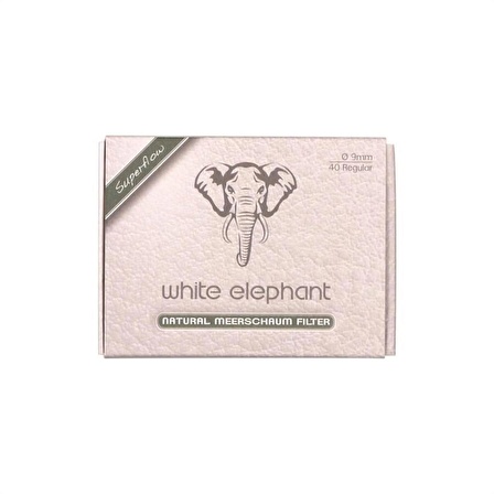 White Elephant Lületaşı Pipo Filtresi 9mm 40Adet