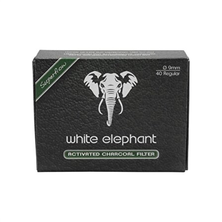 White Elephant 9mm Kömürlü Pipo Filtresi (40 Adet)