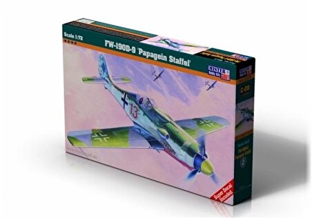 Mistercraft C008 1/72 Fw-190D-9 (Papagein Staffel) Savaş Uçağı Demonte Plastik Maketi