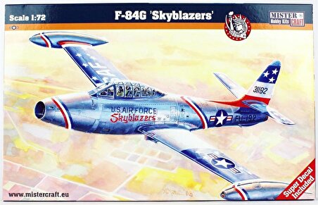Mistercraft C089 1/72 F-84G Skyblazers Savaş Uçağı Demonte Plastik Maketi
