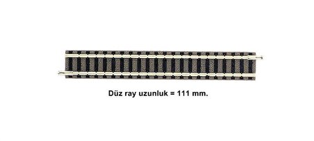 9101 1/160 N SCALE  Straight track, length 111 mm.