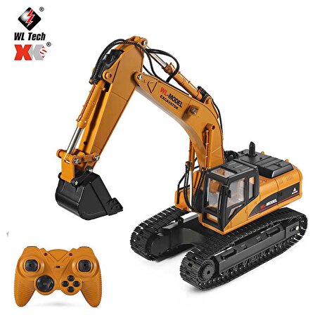 Wltoys 16800 1/16 Metal Şase,Metal Paletli,Duman Jeneratörlü 23 Kanal R/C Excavator