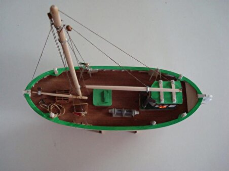 Türk Model 1/55 101 Svea İskandinav Balıkçı Teknesi, Demonte Ahşap Maketi