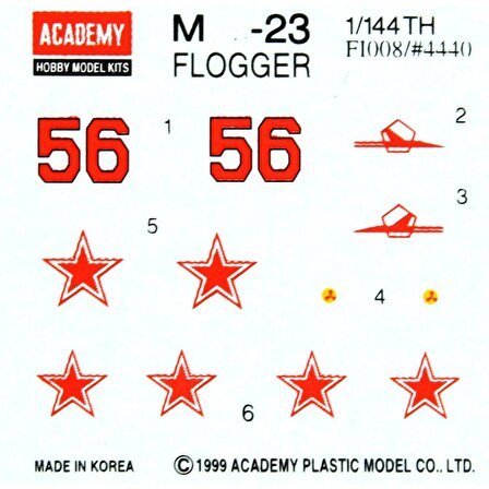 Academy 12614 1/144 MiG-23 Frogger Savaş Uçağı Demonte Plastik Maketi