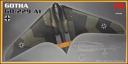 PM Model 210 1/72 Gotha GO-229 A1 Avcı-Bombardıman Uçağı Demonte Plastik Maketi