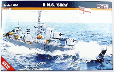 Mistercraft S095 1/600 HMS (Sikht) Zırhlı Gemi Demonte Plastik Maketi