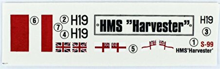 Mistercraft S098 1/500 HMS (Harvester) Zırhlı Gemi Demonte Plastik Maketi