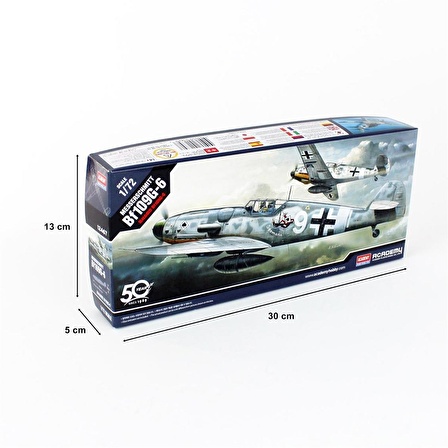 Academy 12467 1/72 Messerschmitt Bf 109 G-6 Savaş Uçağı Demonte Plastik Maketi