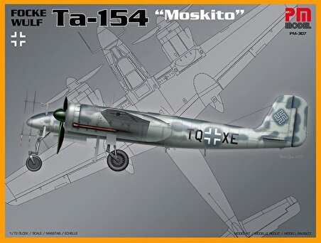 PM Model 307 1/72 Focke-Wulf Ta 154 Moskito Gece Avcı Uçağı Demonte Plastik Maketi