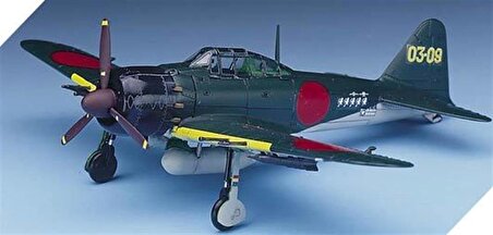 Academy 12493 1/72 Japon Zero Type 52C (A6M5C) Savaş Uçağı Demonte Plastik Maketi