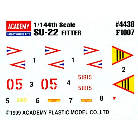 Academy 12612 1/144 SU-22 Fitter Savaş Uçağı Demonte Plastik Maketi