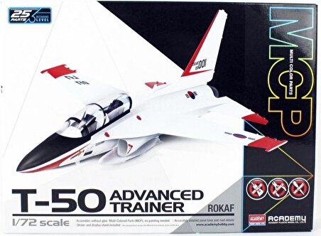 Academy 12519 1/72 ROKAF T-50 Advanced Trainer Eğitim Uçağı Demonte Plastik Kiti