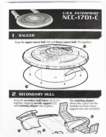 AMT 0954 1/2500 Star Trek U.S.S. Enterprise Box Set (Snap), Demonte Plastik Uzay Aracı Maketi