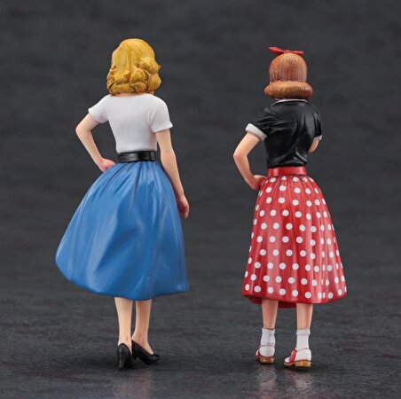 Hasegawa FC10 29110 1/24 Ölçek 50 li Yılların Amerikan Kızları Figürleri Plastik Model Kiti