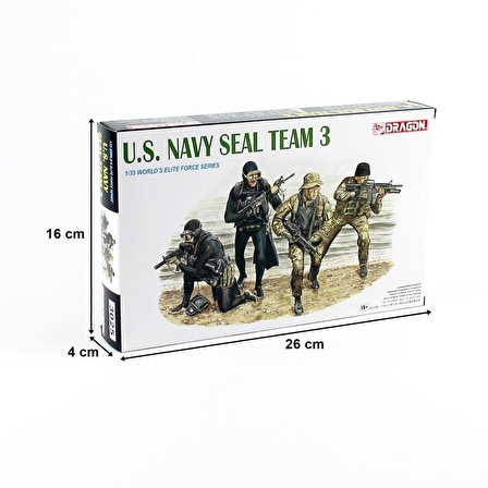 Dragon 3025 1/35 Ölçek Amerikan Donanması, Vietnam Seal Ekibi-3, Plastik Model Kiti