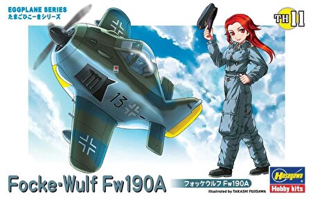 Hasegawa TH11 60121 Focke-Wulf Fw190A Savaş Uçağı (Eggplane Serisi) Plastik Model Kiti