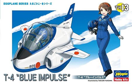 Hasegawa TH13 60123 T-4 Blue Impulse Savaş Uçağı (Eggplane Serisi) Plastik Model Kiti