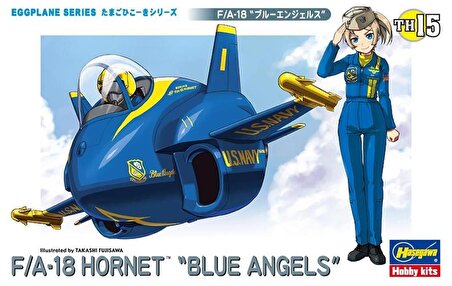 Hasegawa TH15 60125 F/A-18 Hornet Blue Angels Savaş Uçağı (Eggplane Serisi) Plastik Model Kiti