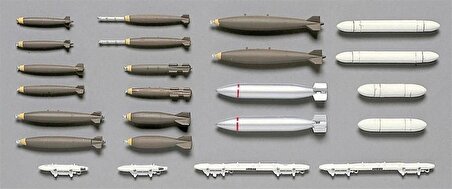 Hasegawa X72-1 35001 1/72 Ölçek Savaş Uçağı Silahları-I Plastik Model Kiti