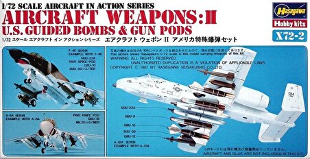 Hasegawa X72-2 35002 1/72 Ölçek Savaş Uçağı Silahları-II Plastik Model Kiti
