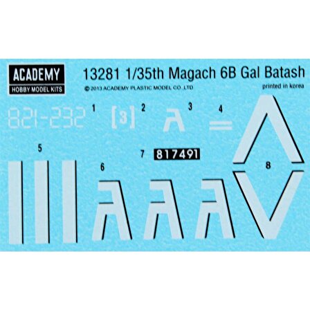 Academy 13281 1/35 Magach 6B Gal Batash Tankı Demonte Plastik Maketi