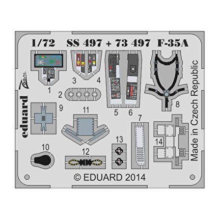 EDUARD SS497 1/72 F-35A interior  S.A. FOR ITALERI