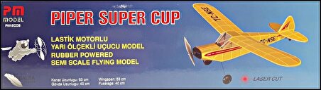 PM Model 2008 Piper Super Cub, Lastik Motorlu Demonte Serbest Uçuş Modeli
