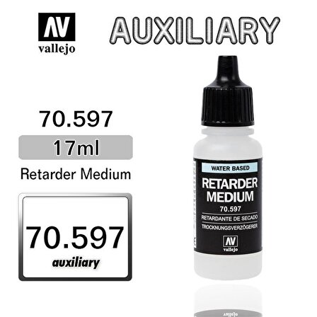 Vallejo 70597 17 ml. Retarder (Kuruma Geciktirici), Model Boyası