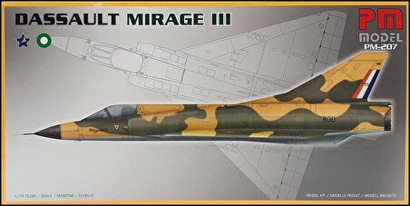 PM Model 207 1/72 Dassault Mirage III Avcı Uçağı Demonte Plastik Maketi