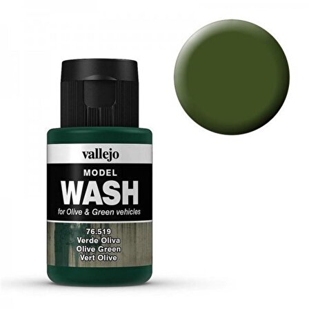 Vallejo 76519 35 ml. Olive Green, Wash Serisi Model Boyası