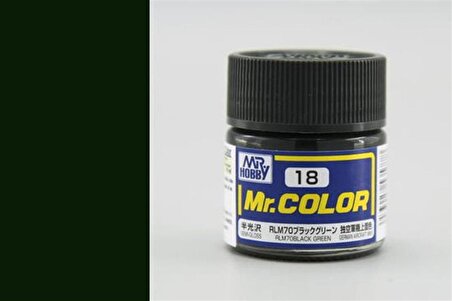 Gunze C018 10 ml. RLM70 Black Green, Mr.Color Serisi Maket Boyası