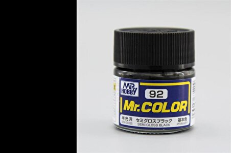 Gunze C092 10 ml. Semi Gloss Black, Mr.Color Serisi Maket Boyası