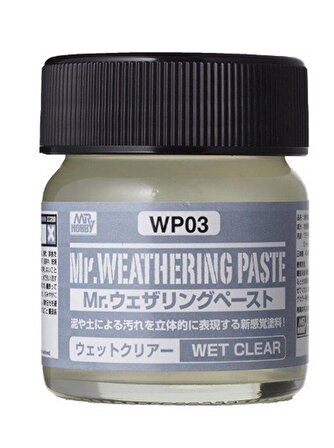 Gunze WP03 40 ml. Mr.Weathering Paste, Wet Clear, Eskitme Macunu