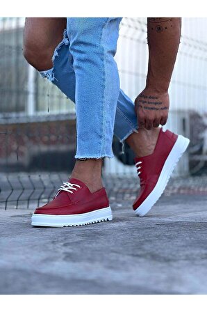 WG506 Kırmızı Erkek Saraclı Casual Ayakkabı