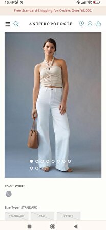 Antropology Full Lenght Beyaz Jean