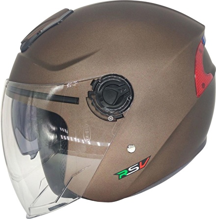 Rsv 618 Güneş Vizörlü Açık Kask (Kahverengi) XL