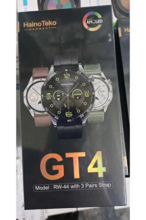 Akıllı Saat Haino Teko RW44 GT4 Max Amoled Ekran 3 Kordonlu Akıllı Saat Smart Watch Şık saat