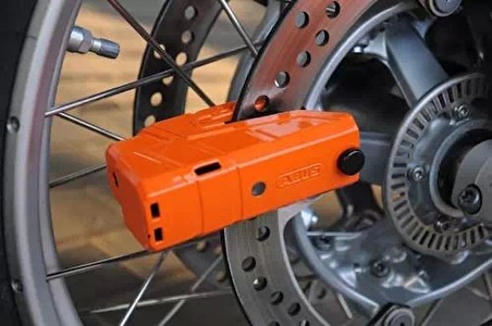 Abus 8077 Granıt Detecto X-Plus Motosiklet Alarmlı Disk Kilidi Turuncu