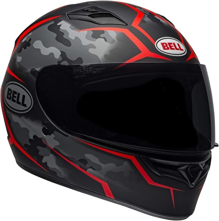 Bell Qualifier Stealth Kapalı Kask M (Mat Siyah-Kırmızı)