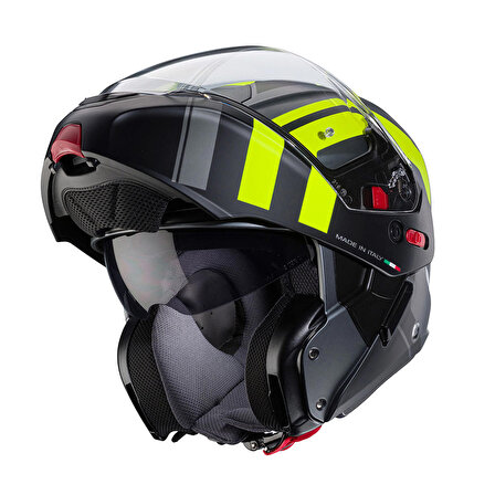 Caberg Horus X Çeneden Açılır Kask M (ECE 22.06) (Mat Siyah-Fluo Sarı)