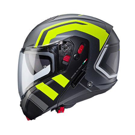 Caberg Horus X Çeneden Açılır Kask XL (ECE 22.06) (Mat Siyah-Fluo Sarı)