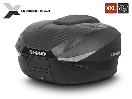 Shad Sh58X Motosiklet Topcase Arka Çanta 