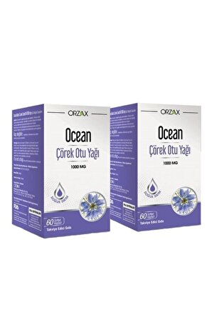 Ocean Çörek Otu Yağı 1000 Mg 60 Kapsül | Ikincisi Hediye