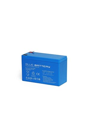 Blue Battery 12 Volt 7 Amper Bakımsız Akülü Araba Kuru Aküsü 