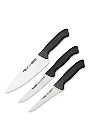 Pirge Ecco 35175 Karma Bıçak Seti 3'lü Siyah 